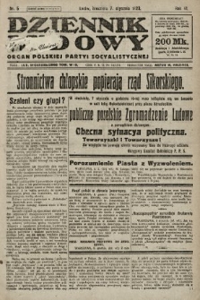 Dziennik Ludowy : organ Polskiej Partyi Socyalistycznej. 1923, nr 5