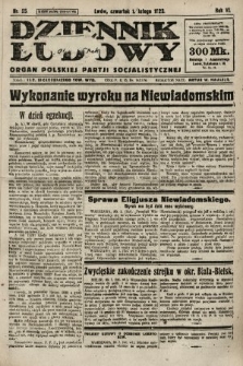 Dziennik Ludowy : organ Polskiej Partji Socjalistycznej. 1923, nr 25