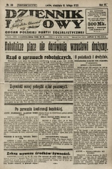 Dziennik Ludowy : organ Polskiej Partji Socjalistycznej. 1923, nr 33