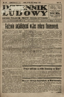 Dziennik Ludowy : organ Polskiej Partji Socjalistycznej. 1923, nr 47