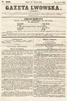 Gazeta Lwowska. 1852, nr 292