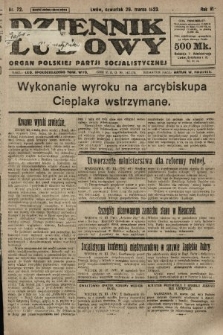 Dziennik Ludowy : organ Polskiej Partji Socjalistycznej. 1923, nr 72