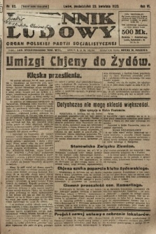 Dziennik Ludowy : organ Polskiej Partji Socjalistycznej. 1923, nr 92