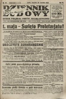 Dziennik Ludowy : organ Polskiej Partji Socjalistycznej. 1923, nr 97