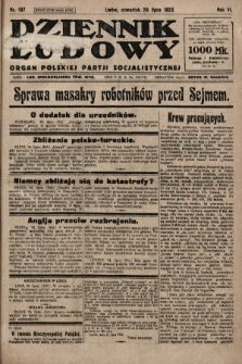 Dziennik Ludowy : organ Polskiej Partji Socjalistycznej. 1923, nr 167
