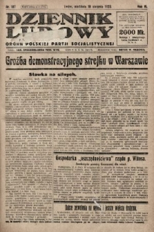 Dziennik Ludowy : organ Polskiej Partji Socjalistycznej. 1923, nr 187