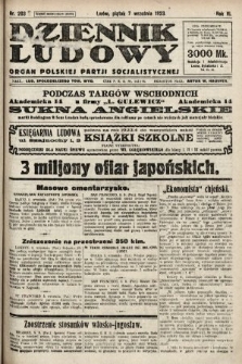 Dziennik Ludowy : organ Polskiej Partji Socjalistycznej. 1923, nr 203