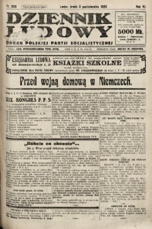 Dziennik Ludowy : organ Polskiej Partji Socjalistycznej. 1923, nr 223