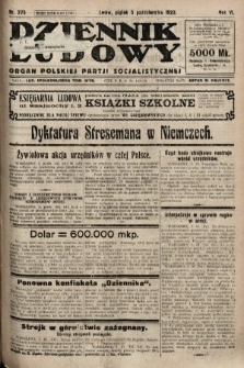 Dziennik Ludowy : organ Polskiej Partji Socjalistycznej. 1923, nr 225