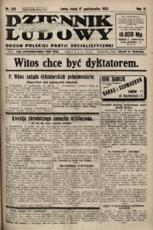 Dziennik Ludowy : organ Polskiej Partji Socjalistycznej. 1923, nr 235