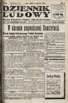 Dziennik Ludowy : organ Polskiej Partji Socjalistycznej. 1923, nr 256
