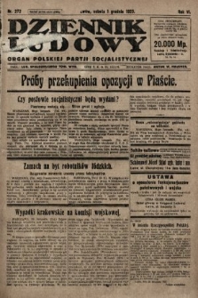 Dziennik Ludowy : organ Polskiej Partji Socjalistycznej. 1923, nr 272