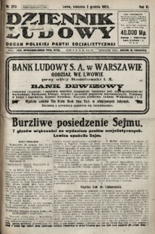 Dziennik Ludowy : organ Polskiej Partji Socjalistycznej. 1923, nr 273