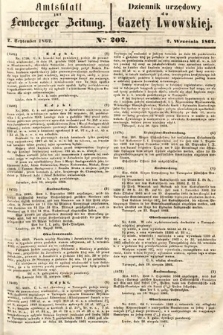 Amtsblatt zur Lemberger Zeitung = Dziennik Urzędowy do Gazety Lwowskiej. 1862, nr 202