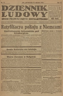 Dziennik Ludowy : organ Polskiej Partyi Socyalistycznej. 1920, nr 11