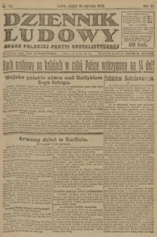 Dziennik Ludowy : organ Polskiej Partyi Socyalistycznej. 1920, nr 14