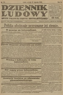 Dziennik Ludowy : organ Polskiej Partyi Socyalistycznej. 1920, nr 15