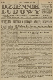 Dziennik Ludowy : organ Polskiej Partyi Socyalistycznej. 1920, nr 20