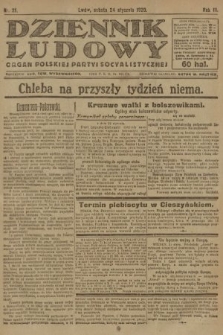 Dziennik Ludowy : organ Polskiej Partyi Socyalistycznej. 1920, nr 21