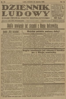 Dziennik Ludowy : organ Polskiej Partyi Socyalistycznej. 1920, nr 22