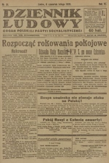 Dziennik Ludowy : organ Polskiej Partyi Socyalistycznej. 1920, nr 31