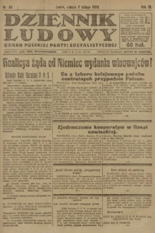 Dziennik Ludowy : organ Polskiej Partyi Socyalistycznej. 1920, nr 33