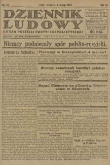 Dziennik Ludowy : organ Polskiej Partyi Socyalistycznej. 1920, nr 34