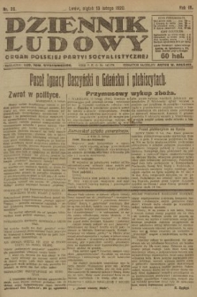 Dziennik Ludowy : organ Polskiej Partyi Socyalistycznej. 1920, nr 38