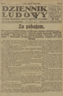 Dziennik Ludowy : organ Polskiej Partyi Socyalistycznej. 1920, nr 42