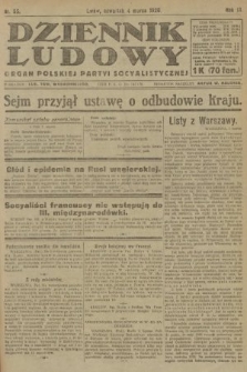 Dziennik Ludowy : organ Polskiej Partyi Socyalistycznej. 1920, nr 55