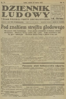 Dziennik Ludowy : organ Polskiej Partyi Socyalistycznej. 1920, nr 75