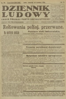 Dziennik Ludowy : organ Polskiej Partyi Socyalistycznej. 1920, nr 96