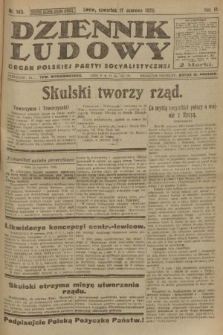 Dziennik Ludowy : organ Polskiej Partyi Socyalistycznej. 1920, nr 143
