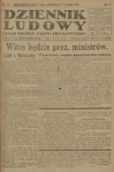 Dziennik Ludowy : organ Polskiej Partyi Socyalistycznej. 1920, nr 147
