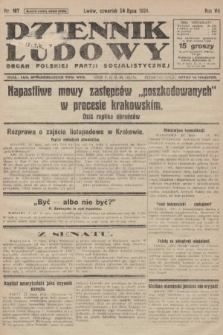 Dziennik Ludowy : organ Polskiej Partji Socjalistycznej. 1924, nr 167