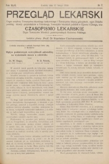 Przegląd Lekarski oraz Czasopismo Lekarskie. 1910, nr 7