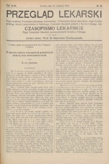 Przegląd Lekarski oraz Czasopismo Lekarskie. 1910, nr 16