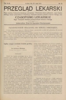 Przegląd Lekarski oraz Czasopismo Lekarskie. 1910, nr 22