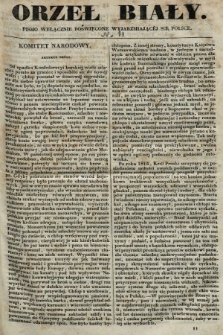 Orzeł Biały : pismo wyłącznie poświęcone wyjarzmiającéj się Polsce. R. 1, 1840, nr 11