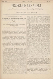 Przegląd Lekarski : organ Towarzystw lekarskich Krakowskiego i Galicyjskiego. 1905, nr 26