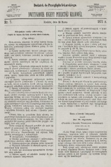 Dwutygodnik Higieny Publicznej Krajowej : dodatek do „Przeglądu lekarskiego”. 1872, nr 7