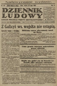 Dziennik Ludowy : organ Polskiej Partyi Socyalistycznej. 1920, nr 172