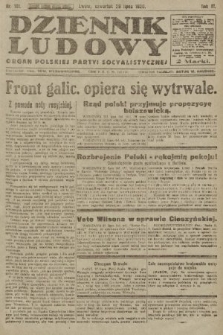 Dziennik Ludowy : organ Polskiej Partyi Socyalistycznej. 1920, nr 181