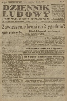 Dziennik Ludowy : organ Polskiej Partyi Socyalistycznej. 1920, nr 184