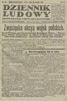 Dziennik Ludowy : organ Polskiej Partyi Socyalistycznej. 1920, nr 201