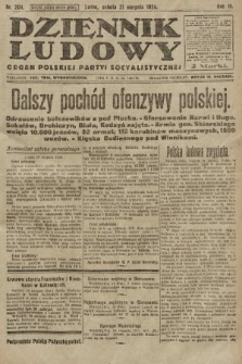 Dziennik Ludowy : organ Polskiej Partyi Socyalistycznej. 1920, nr 204