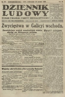 Dziennik Ludowy : organ Polskiej Partyi Socyalistycznej. 1920, nr 213