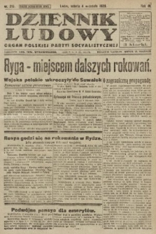 Dziennik Ludowy : organ Polskiej Partyi Socyalistycznej. 1920, nr 218