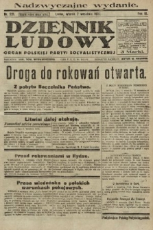 Dziennik Ludowy : organ Polskiej Partyi Socyalistycznej. 1920, nr 221
