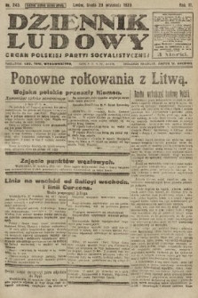 Dziennik Ludowy : organ Polskiej Partyi Socyalistycznej. 1920, nr 243